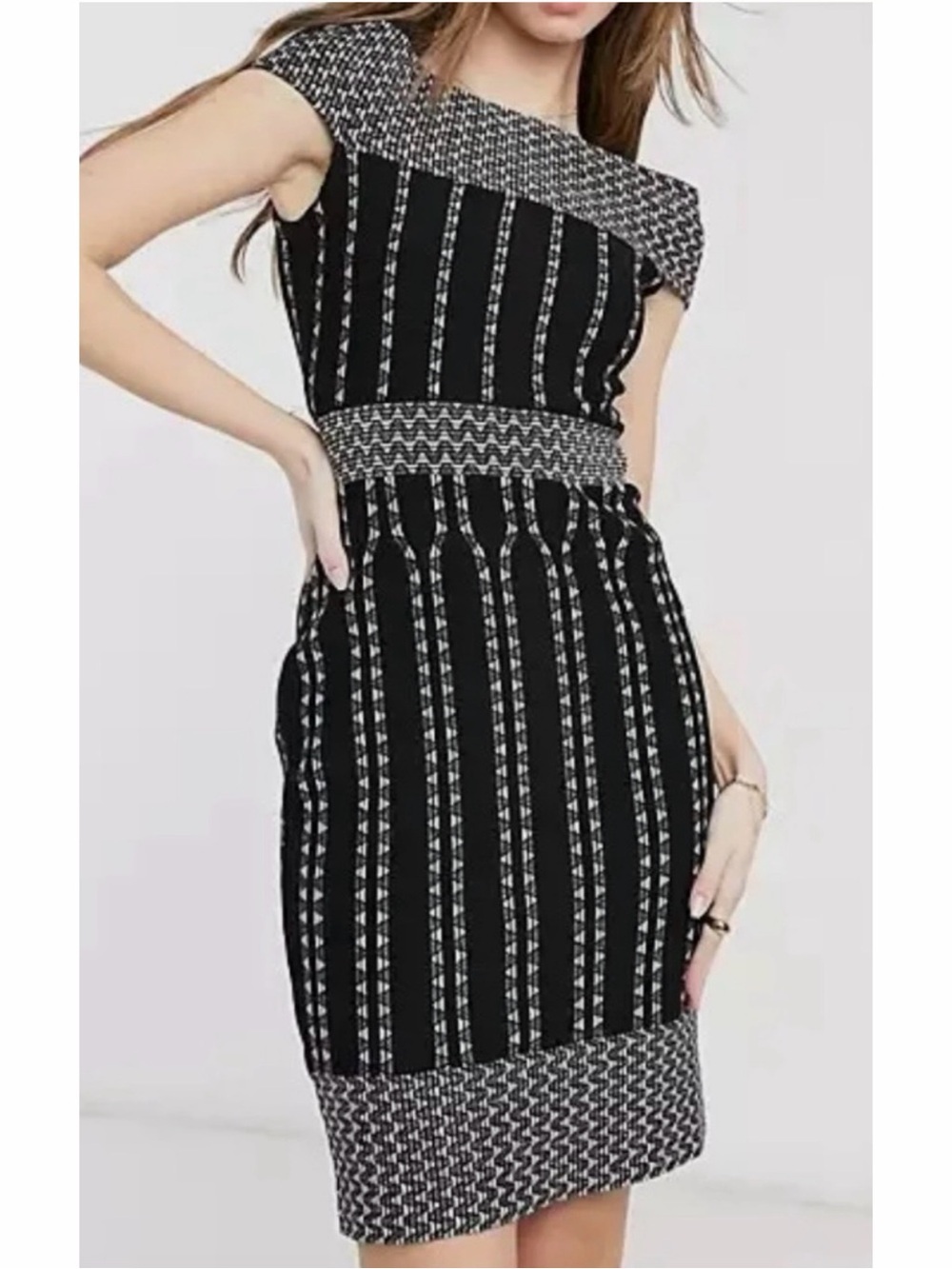 Ted Baker Yolinii Off the Shoulder Knit Dress Black